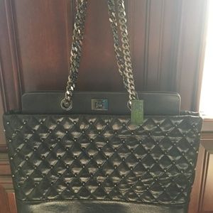 ***on hold***BEBE Metallic Quilted Tote bag
